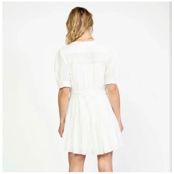 Current Air Short Sleeve Button Down Shirt Mini Dress White Size S NWT - Picture 9 of 9